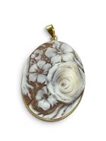 Pendant Mandile 1922 Woman Cammei  in Silver Conchiglia 2MCICM111.DIF